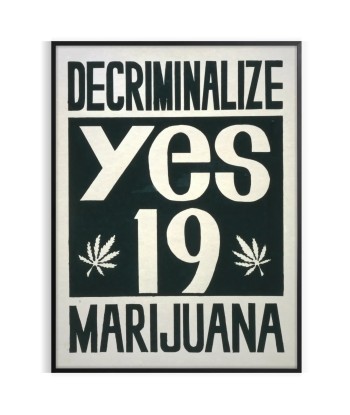 Decriminalise Marijuana Vintage Poster prix pour 