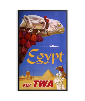 Egypt Fly Twa Travel Poster Wall Print Les magasins à Paris et en Île-de-France