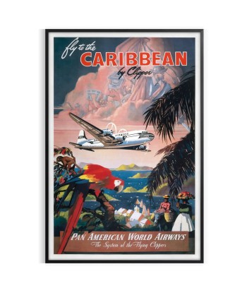 Fly To The Caribean Travel Poster Print Jusqu'à 80% De Réduction