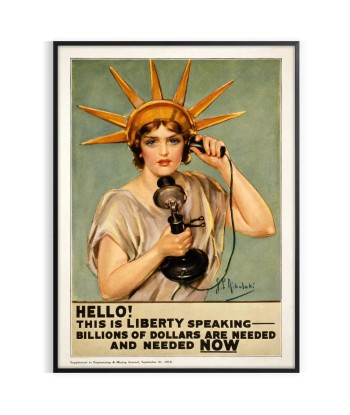 Hello This Is Liberty Speaking Vintage Poster la chaussure