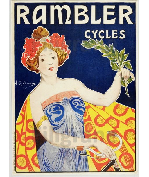 CYCLES RAMBER Rztc-POSTER/REPRODUCTION  d1 AFFICHE VINTAGE le concept de la Pate a emporter 