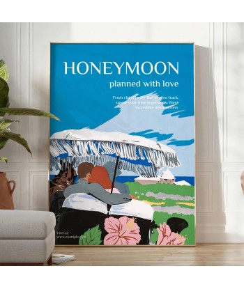 Honeymoon Travel Poster Art Print Venez acheter