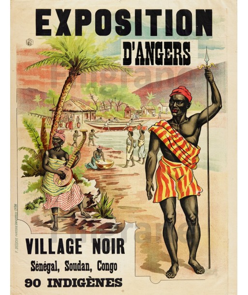 EXPO ANGERS VILLAGE NOIR Rxfc-POSTER/REPRODUCTION  d1 AFFICHE VINTAGE outlet