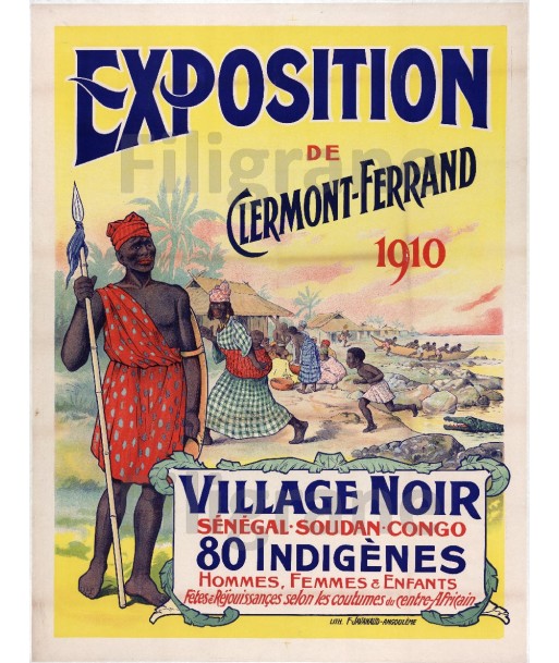 EXPO CLERMONT FERRAND 1910 Rhqm-POSTER/REPRODUCTION  d1 AFFICHE VINTAGE de technologie