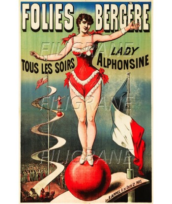 SPECTACLE ALPHONSINE FOLIES BERGèRE Rdzg-POSTER/REPRODUCTION d1 AFFICHE VINTAGE 50% de réduction en Octobre 2024