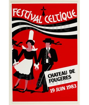 FESTIVAL CELTIQUE 1983 Rqyb-POSTER/REPRODUCTION  d1 AFFICHE VINTAGE la livraison gratuite