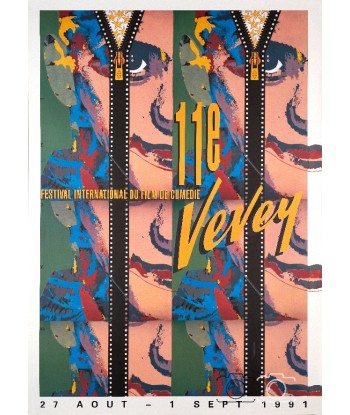 FESTIVAL FILM COMéDIE VEVEY 1991 Rhis-REPRODUCTION  d1 AFFICHE CINéMA Amélioration de cerveau avec