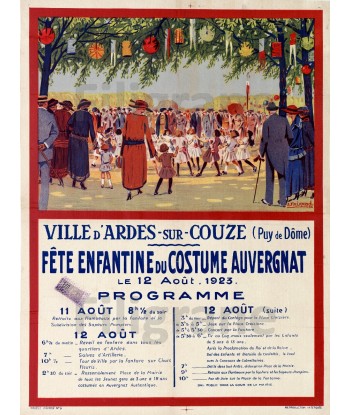 FêTE ARDES SUR COUZE 1923 Rmmg-POSTER/REPRODUCTION  d1 AFFICHE VINTAGE est présent 