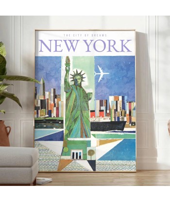 New York 2 Travel Poster Poster 1 hantent personnes