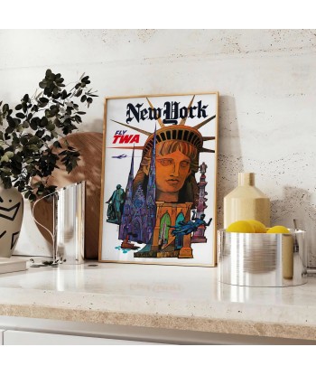 New York Fly Twa Travel Poster Art sélection de produits