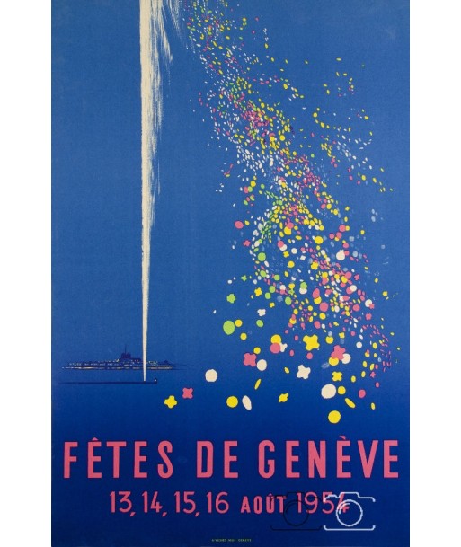 FêTE GENèVE 1954 Rkrs-POSTER/REPRODUCTION  d1 AFFICHE VINTAGE Les êtres humains sont 