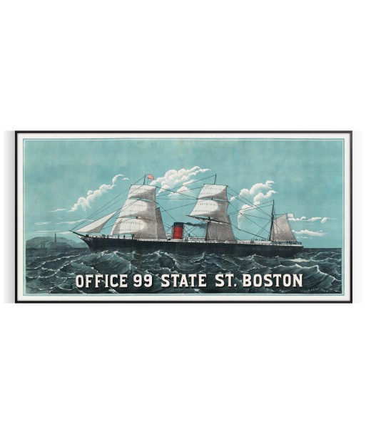 Office 99 State St Boston Travel Poster Wall Print l'évolution des habitudes 