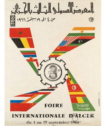 FOIRE ALGER 1966 Raln-POSTER/REPRODUCTION  d1 AFFICHE VINTAGE Par le système avancé 