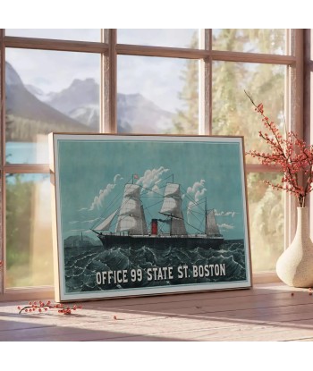 Office 99 State St Boston Travel Poster Wall Print l'évolution des habitudes 