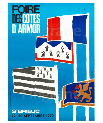 FOIRE CôTES D'ARMOR 1970 Rdih-POSTER/REPRODUCTION  d1 AFFICHE VINTAGE 50% de réduction en Octobre 2024