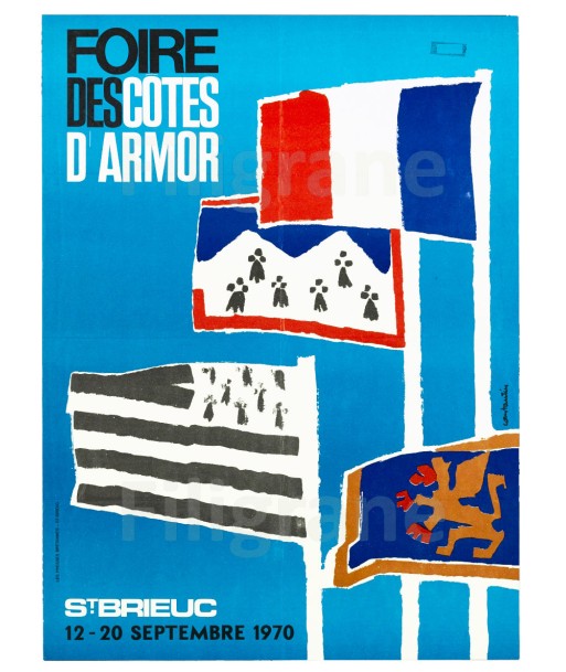 FOIRE CôTES D'ARMOR 1970 Rdih-POSTER/REPRODUCTION  d1 AFFICHE VINTAGE 50% de réduction en Octobre 2024