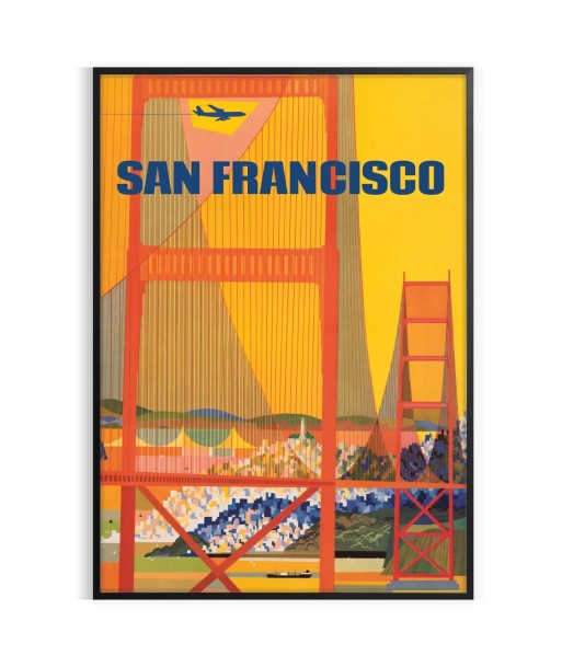 San Francisco Travel Poster Wall Print Par le système avancé 