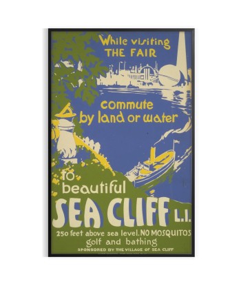 Sea Cliff Travel Poster Print chez Cornerstreet bien 