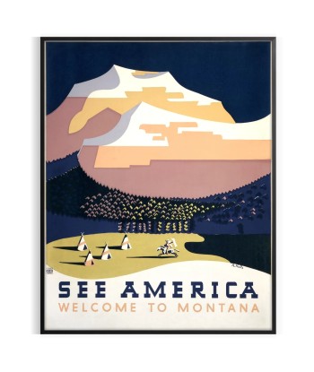 See America Montan Travel Poster Poster ouvre sa boutique