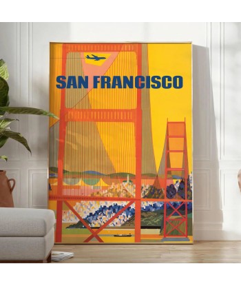 San Francisco Travel Poster Wall Print Par le système avancé 