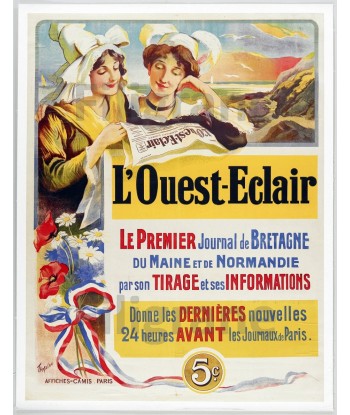 JOURNAL L'OUEST ECLAIR Ryyj-POSTER/REPRODUCTION  d1 AFFICHE VINTAGE acheter