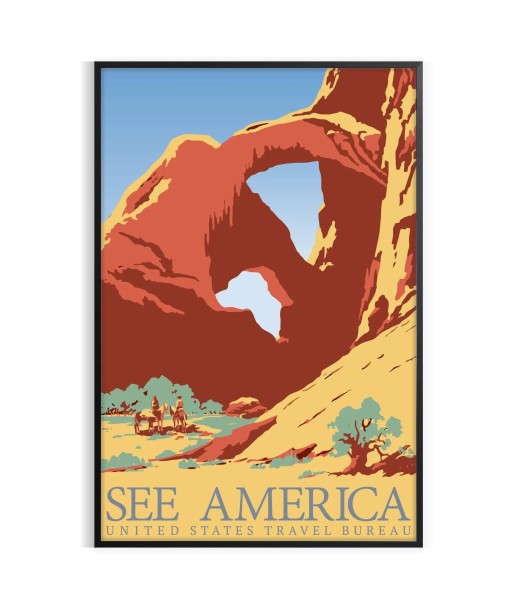 See America Travel Poster Art Print 2 Voir les baskets