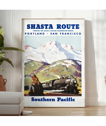 San Francisco Portland Travel Poster Wall Art en ligne