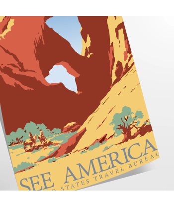 See America Travel Poster Art Print 2 Voir les baskets