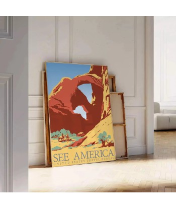 See America Travel Poster Art Print 2 Voir les baskets