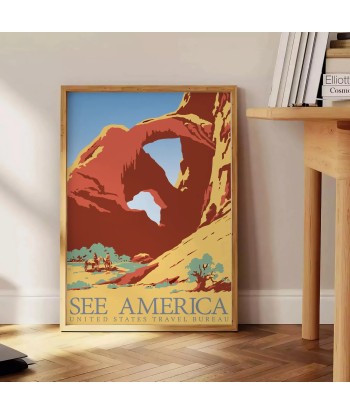 See America Travel Poster Art Print 2 Voir les baskets