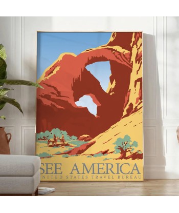 See America Travel Poster Art Print 2 Voir les baskets