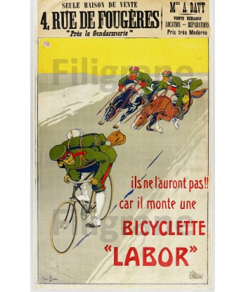 LABOR VéLO/CYCLES Rmvf-POSTER/REPRODUCTION  d1 AFFICHE VINTAGE de l' environnement