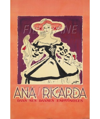 SPECTACLE Ana RICARDA DANSEUSE Rxcb-POSTER/REPRODUCTION d1 AFFICHE VINTAGE les ligaments