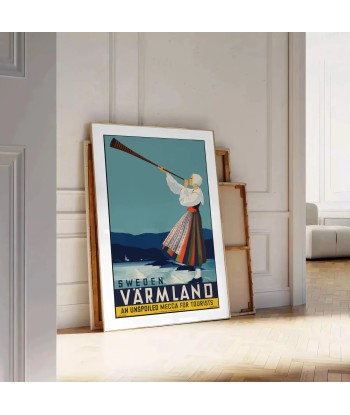 Sweden Varmland Travel Poster Wall Art est présent 