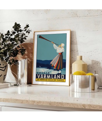 Sweden Varmland Travel Poster Wall Art est présent 