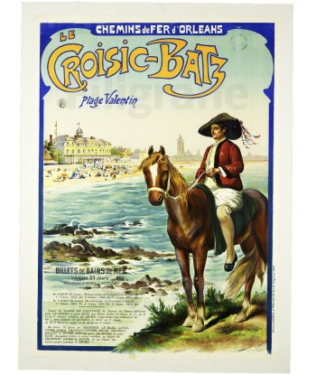 Le CROISIC BATZ VALENTIN Rshq-POSTER/REPRODUCTION  d1 AFFICHE VINTAGE rembourrage situé sous