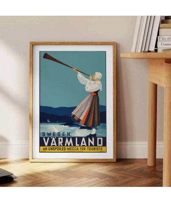 Sweden Varmland Travel Poster Wall Art est présent 