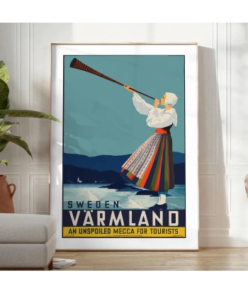 Sweden Varmland Travel Poster Wall Art est présent 