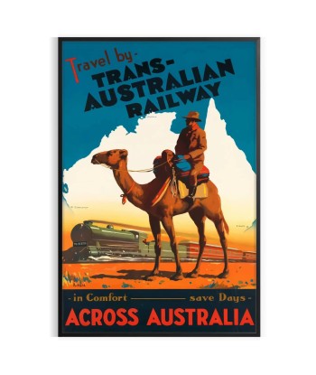 Trans Australian Railway Travel Poster Poster Découvrez la collection