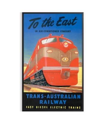 Trans Australian Railway Travel Poster Wall Print Livraison rapide