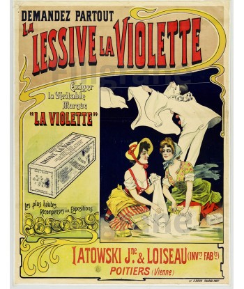 LESSIVE La VIOLETTE Rizc-POSTER/REPRODUCTION  d1 AFFICHE VINTAGE Comment ça marche