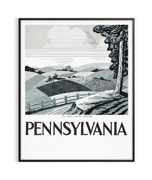 Us Pennsylvania Travel Poster Print paiement sécurisé