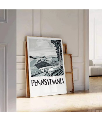 Us Pennsylvania Travel Poster Print paiement sécurisé