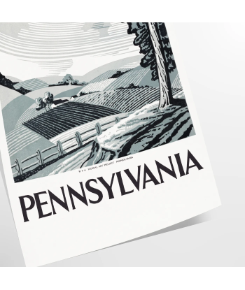 Us Pennsylvania Travel Poster Print paiement sécurisé