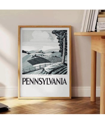 Us Pennsylvania Travel Poster Print paiement sécurisé