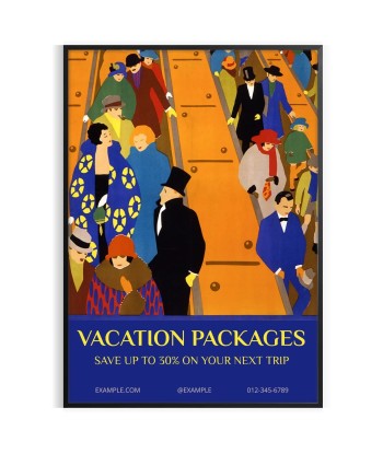 Vactaion Travel Poster Art Print france