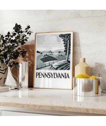 Us Pennsylvania Travel Poster Print paiement sécurisé