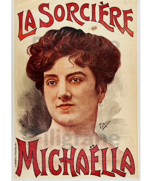 MICHAêLLA La SORCIèRE Rhxu-POSTER/REPRODUCTION  d1 AFFICHE VINTAGE sur le site 