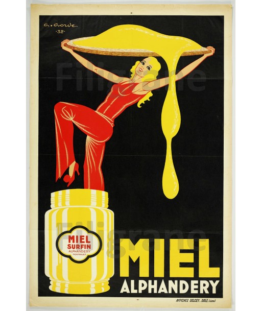 MIEL ALPHANDERY Ragr-POSTER/REPRODUCTION  d1 AFFICHE VINTAGE Toutes les collections ici