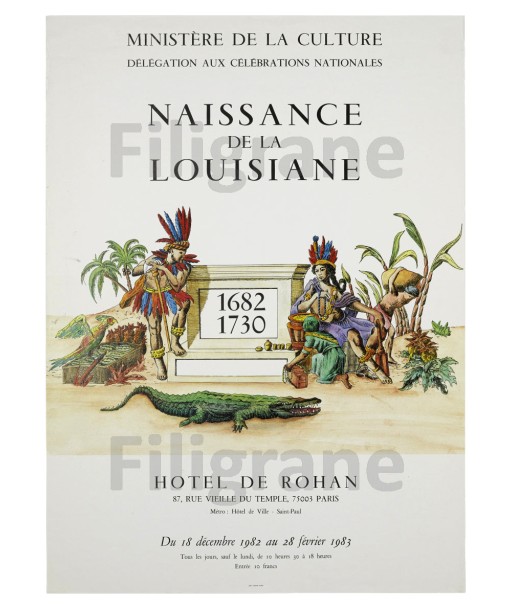 NAISSANCE de la LOUISIANE Rwwc-POSTER/REPRODUCTION  d1 AFFICHE VINTAGE prix pour 